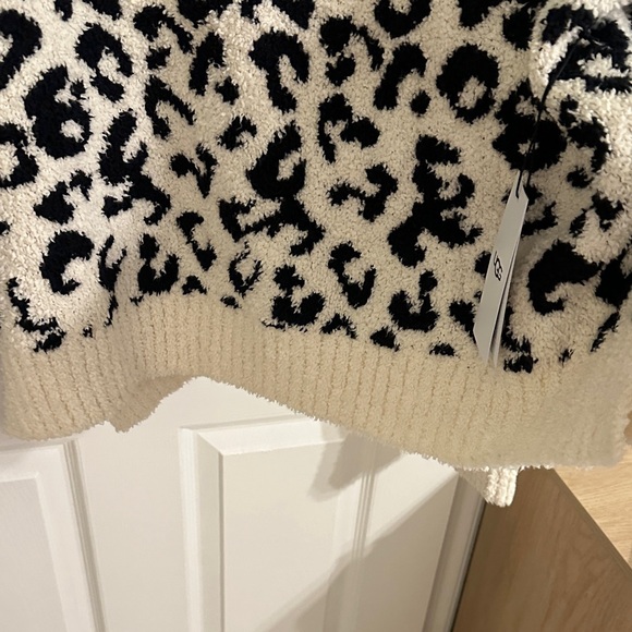 UGG Cream and Black Animal Print Turtleneck Sweater - Picture 5 of 9